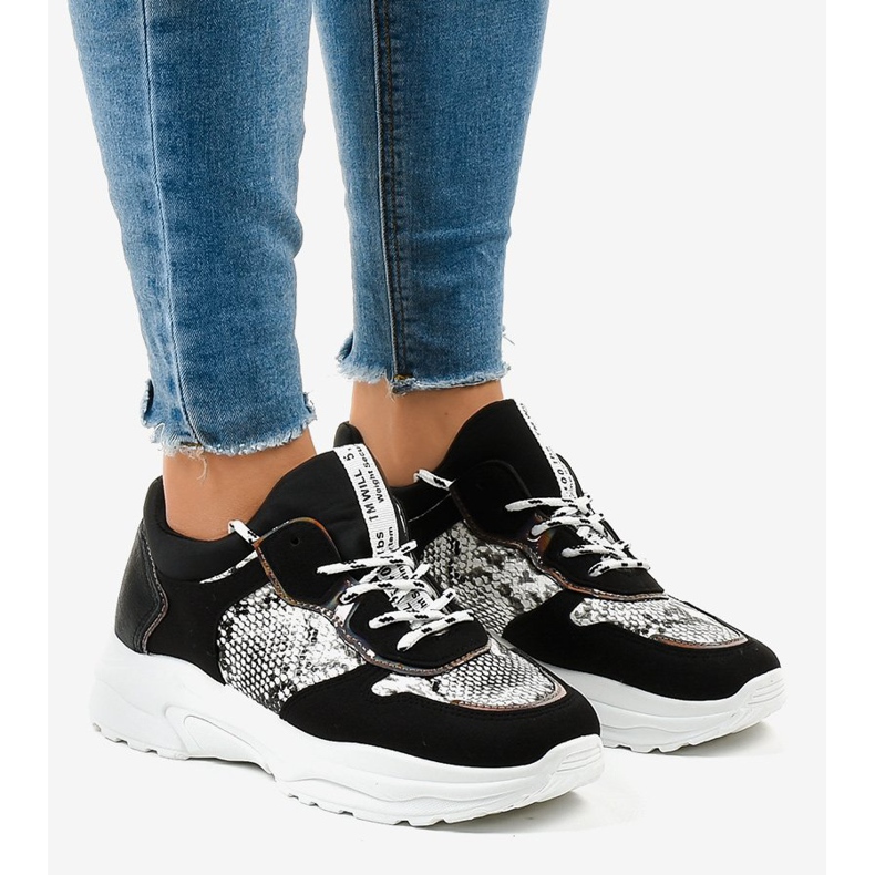 Mustat YL-8 käärme-tyyliset lenkkarit 1