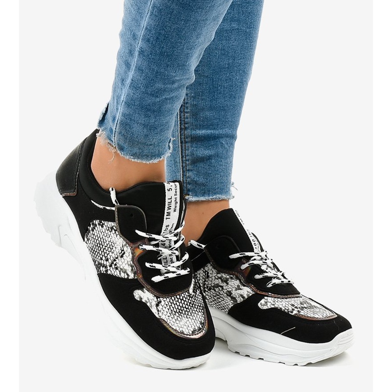 Mustat YL-8 käärme-tyyliset lenkkarit 2