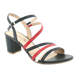 Caprice sandaalit naisten kengät 28304 valkoinen punainen laivastonsininen 1