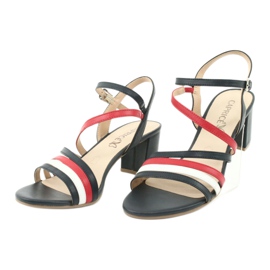 Caprice sandaalit naisten kengät 28304 valkoinen punainen laivastonsininen 3