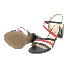 Caprice sandaalit naisten kengät 28304 valkoinen punainen laivastonsininen 5