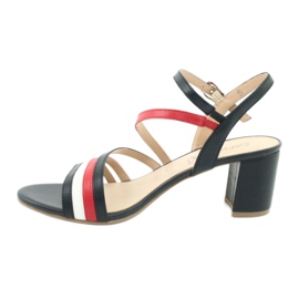 Caprice sandaalit naisten kengät 28304 valkoinen punainen laivastonsininen 2