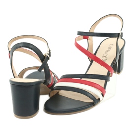 Caprice sandaalit naisten kengät 28304 valkoinen punainen laivastonsininen 4