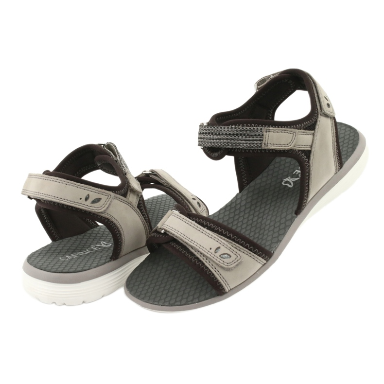 Mukavat urheilusandaalit Caprice 28606 beige ruskea 4