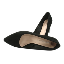 Sergio Leone PB403 mokkanahkapumput korkealla kantapäällä, musta 5