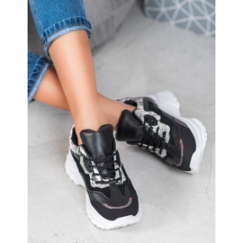 SHELOVET Sidotut lenkkarit Eco -nahkaa musta monivärinen 1