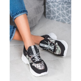 SHELOVET Musta Snake Print Tennarit monivärinen 1