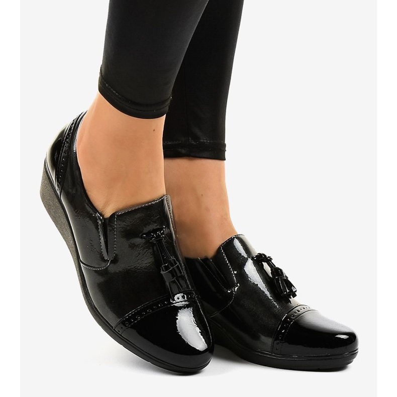 Mustat kiilakengät 7-9022 harmaa 2