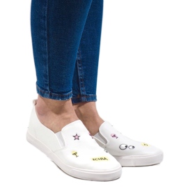 Valkoiset lenkkarit G82-2-tulosteilla valkoinen 1