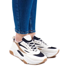 Valkoiset urheilukengät SX001-90 valkoinen musta 1