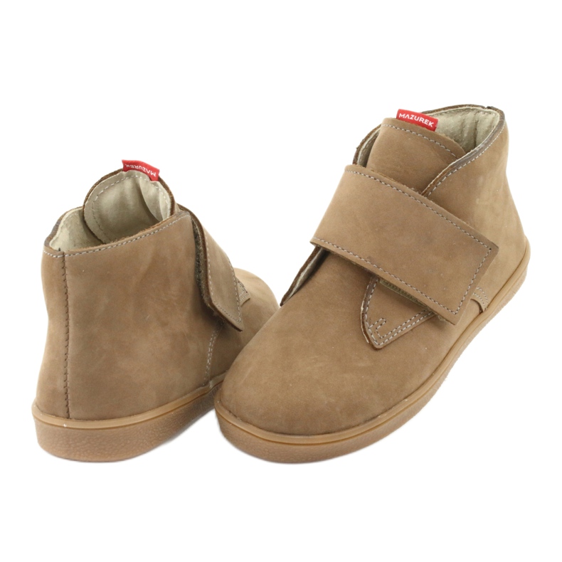 Velcro -saappaat Mazurek 1101 tumma beige 4
