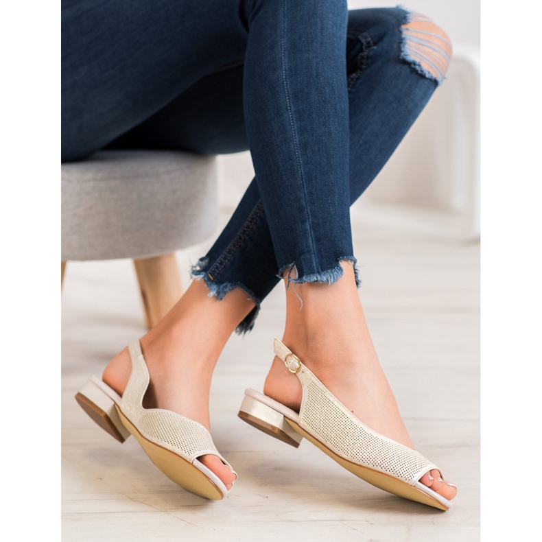 Sergio Leone Avoimet sandaalit matalalla korolla keltainen 2