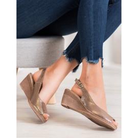 Sergio Leone Open Toe kultaiset sandaalit kultainen 2