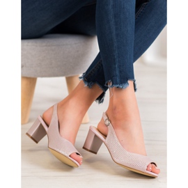 Sergio Leone Avoimet sandaalit baarissa vaaleanpunainen 2