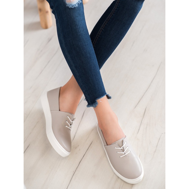 Filippo Tyylikkäät nahkakengät harmaa 1