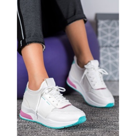 SHELOVET Sidotut kengät Eco -nahkaa valkoinen 1