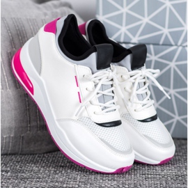 SHELOVET Sidotut kengät Eco -nahkaa valkoinen 1