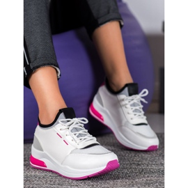 SHELOVET Sidotut kengät Eco -nahkaa valkoinen 2