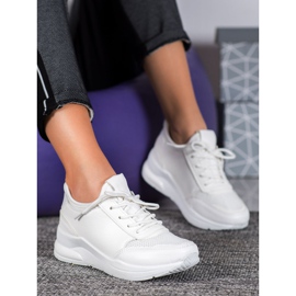 SHELOVET Sidotut kengät Eco -nahkaa valkoinen 1