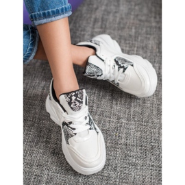 Weide Muodikkaat Eco -nahka -lenkkarit valkoinen 1