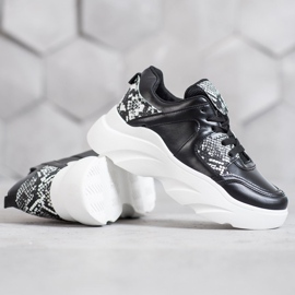 Weide Muodikkaat Eco -nahka -lenkkarit musta 1