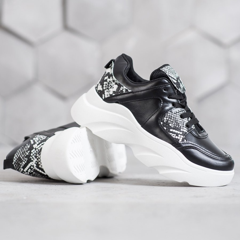 Weide Muodikkaat Eco -nahka -lenkkarit musta 1