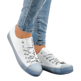 Valkoiset lenkkarit sinisellä pohjalla LTD205-1 valkoinen sininen 1