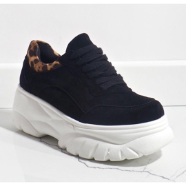 Mustat eko-mokkanahkaiset urheilukengät 7816-Y 1