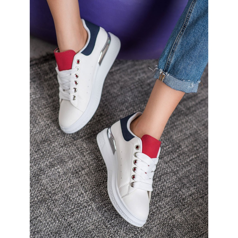 SHELOVET Lenkkarit Platformilla Eco -Nahkaa valkoinen 1