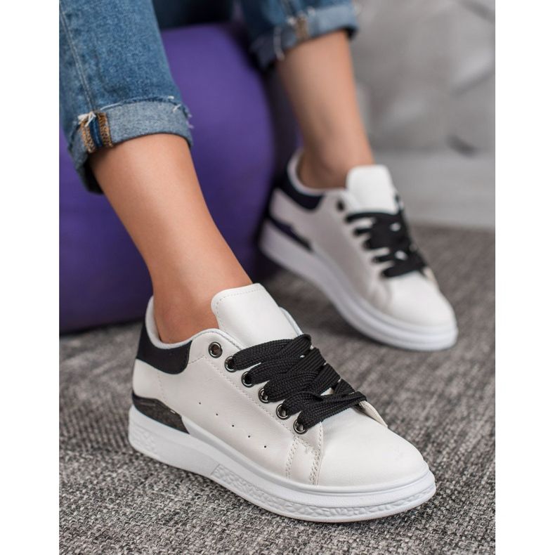 SHELOVET Lenkkarit Platformilla Eco -Nahkaa valkoinen 1