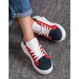 SHELOVET Urheilukengät eko -nahkaa valkoinen monivärinen 2