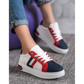 SHELOVET Urheilukengät eko -nahkaa valkoinen monivärinen 1