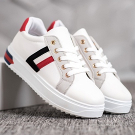 SHELOVET Urheilukengät eko -nahkaa valkoinen monivärinen 1