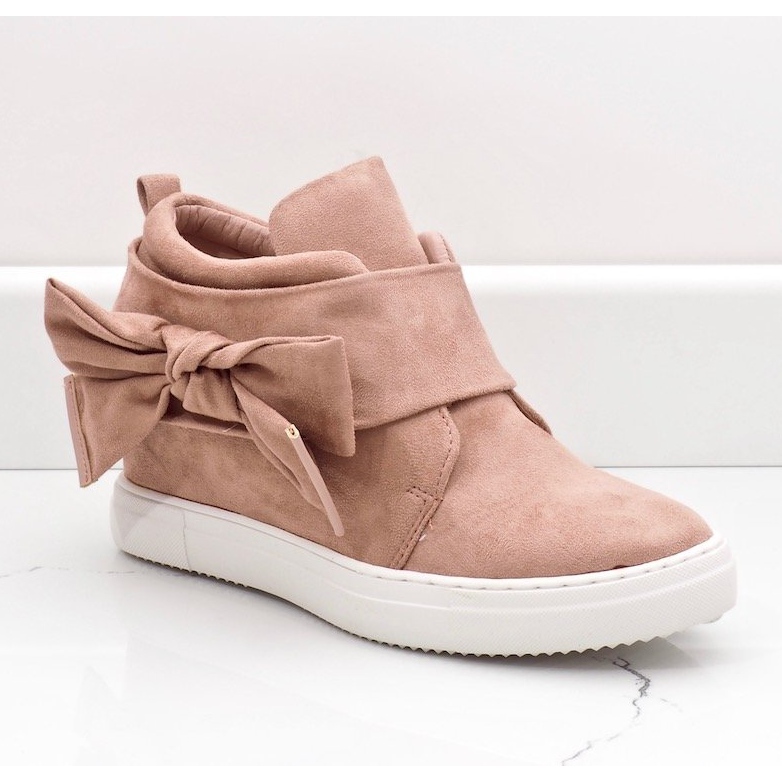 Vaaleanpunaiset mokkanahkaiset lenkkarit XW37320 vaaleanpunainen 1