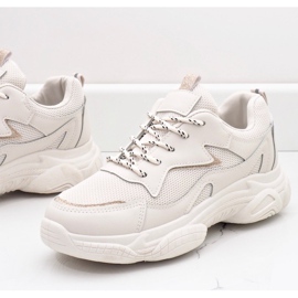 Beige muodikkaat naisten urheilukengät 7939-SP 1