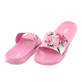 Kukat profiloitu American Club vaaleanpunainen tohvelit valkoinen harmaa vihreä 4