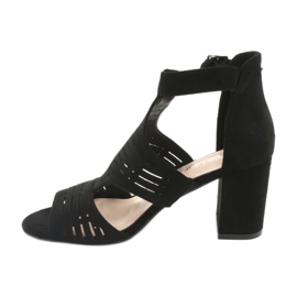 Sergio Leone SK903 mokkanahkaiset päälliset sandaalit musta 2