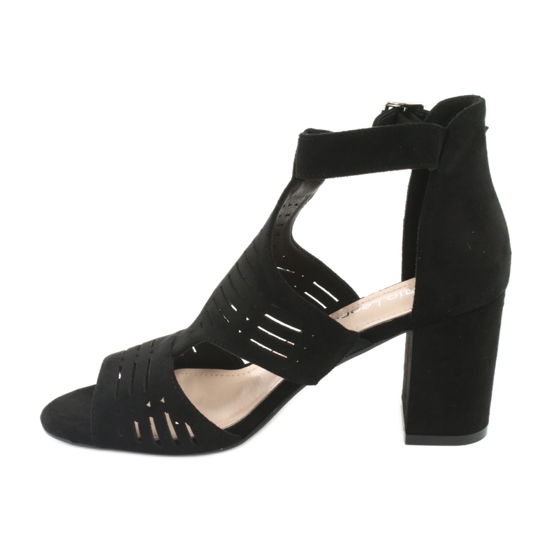 Sergio Leone SK903 mokkanahkaiset päälliset sandaalit musta 2