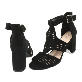 Sergio Leone SK903 mokkanahkaiset päälliset sandaalit musta 4