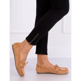 Klassiset naisten mokkasiinit kameli 77-202 Camel ruskea 2