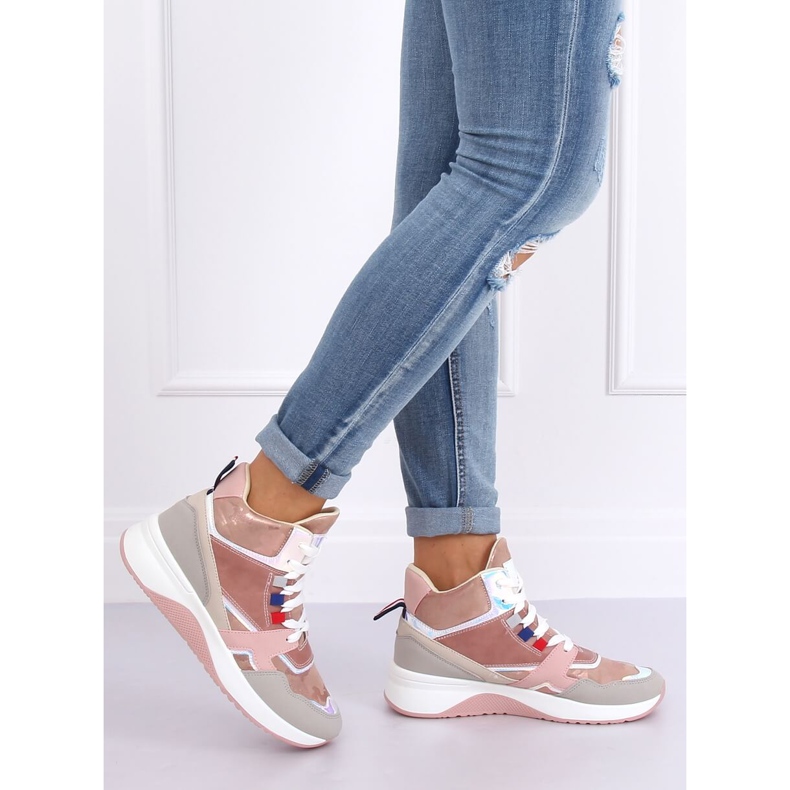 Korkeavartiset tennarit D20-2 Pink monivärinen 1