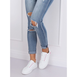 Valkoiset ja vaaleanpunaiset pitsitossut BB77 Fushia valkoinen vaaleanpunainen 2