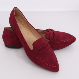 Naisten viininpunainen loafers CH-1M6 Wine Red 1
