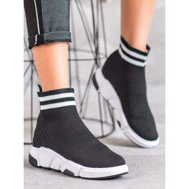 SHELOVET Slip-on kengät hihnoilla musta 1