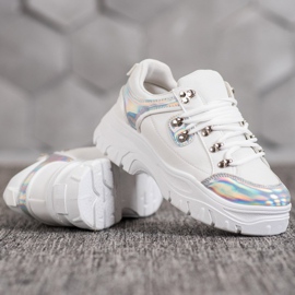 Weide Valkoiset kengät, joissa on holoefekti valkoinen 1