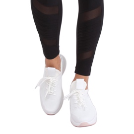 Valkoiset verkkourheilukengät B0-547 Pinkki valkoinen 2