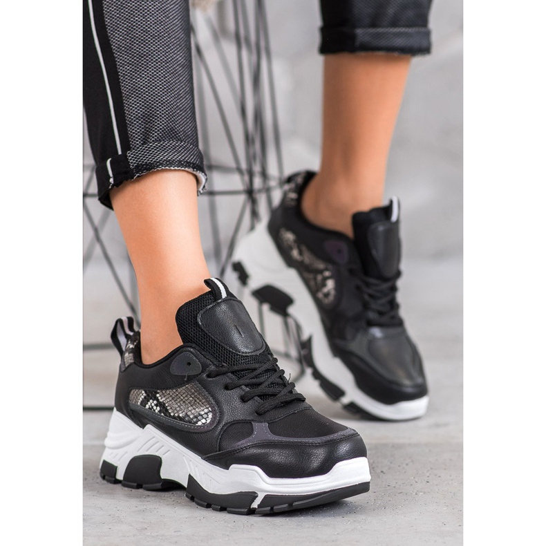 Bella Paris Eco -nahka lenkkarit musta monivärinen 1