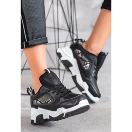 Bella Paris Eco -nahka lenkkarit musta monivärinen 2