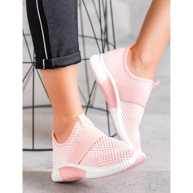 SHELOVET Slip-on muoti kengät vaaleanpunainen 2