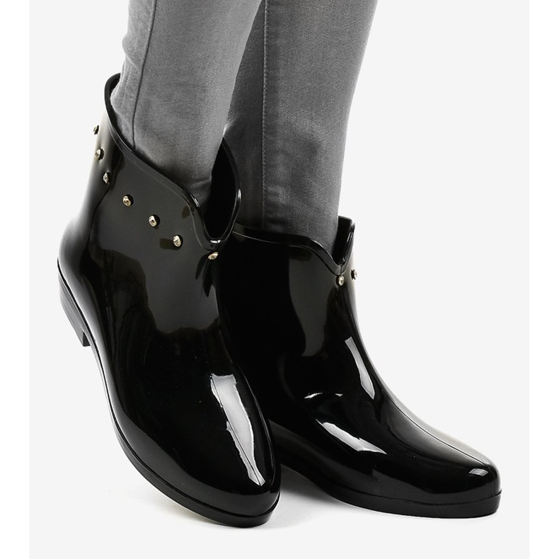 Musta lyhyt galoshes, jossa kuutiomainen zirkonia SD97E-1 2
